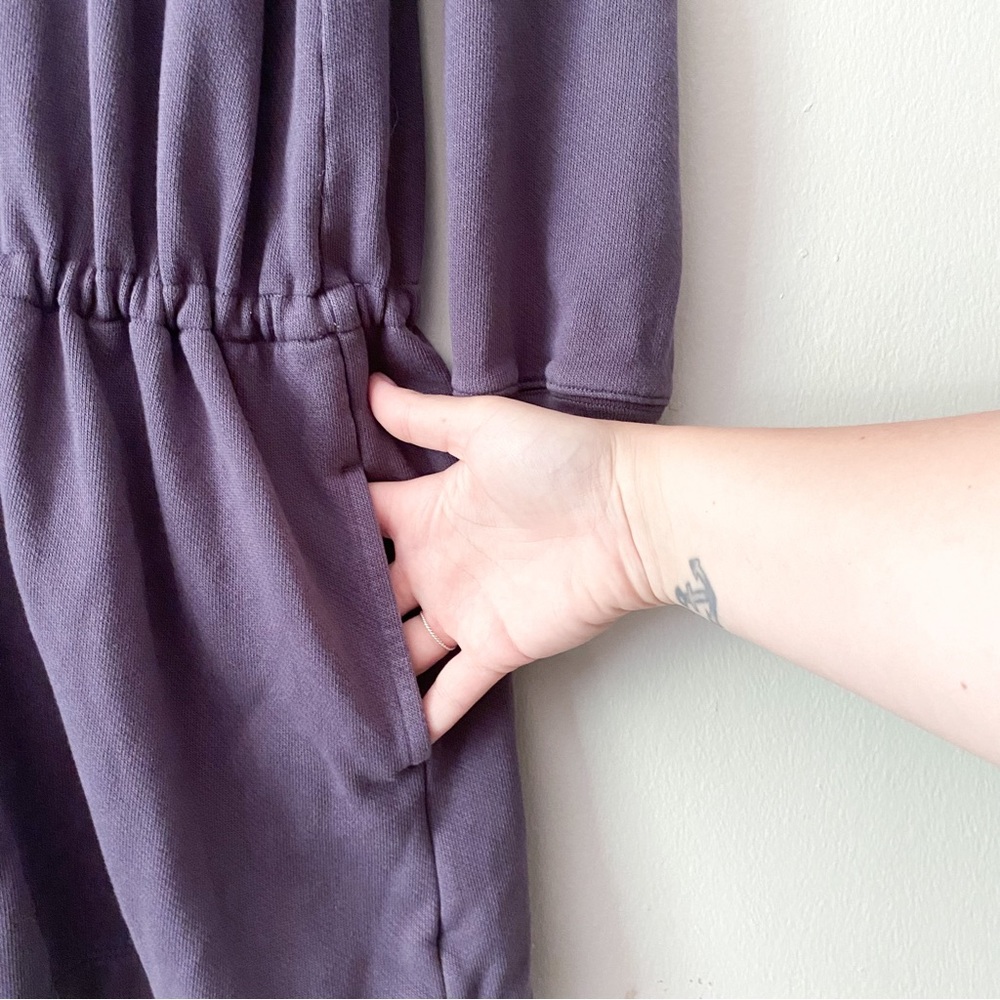 Wilfred Free Shirt Dress Long Sleeve Pockets Crew Neck Purple Size Medium - Picture 3 of 9